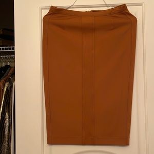 Women’s caramel skirt mid length